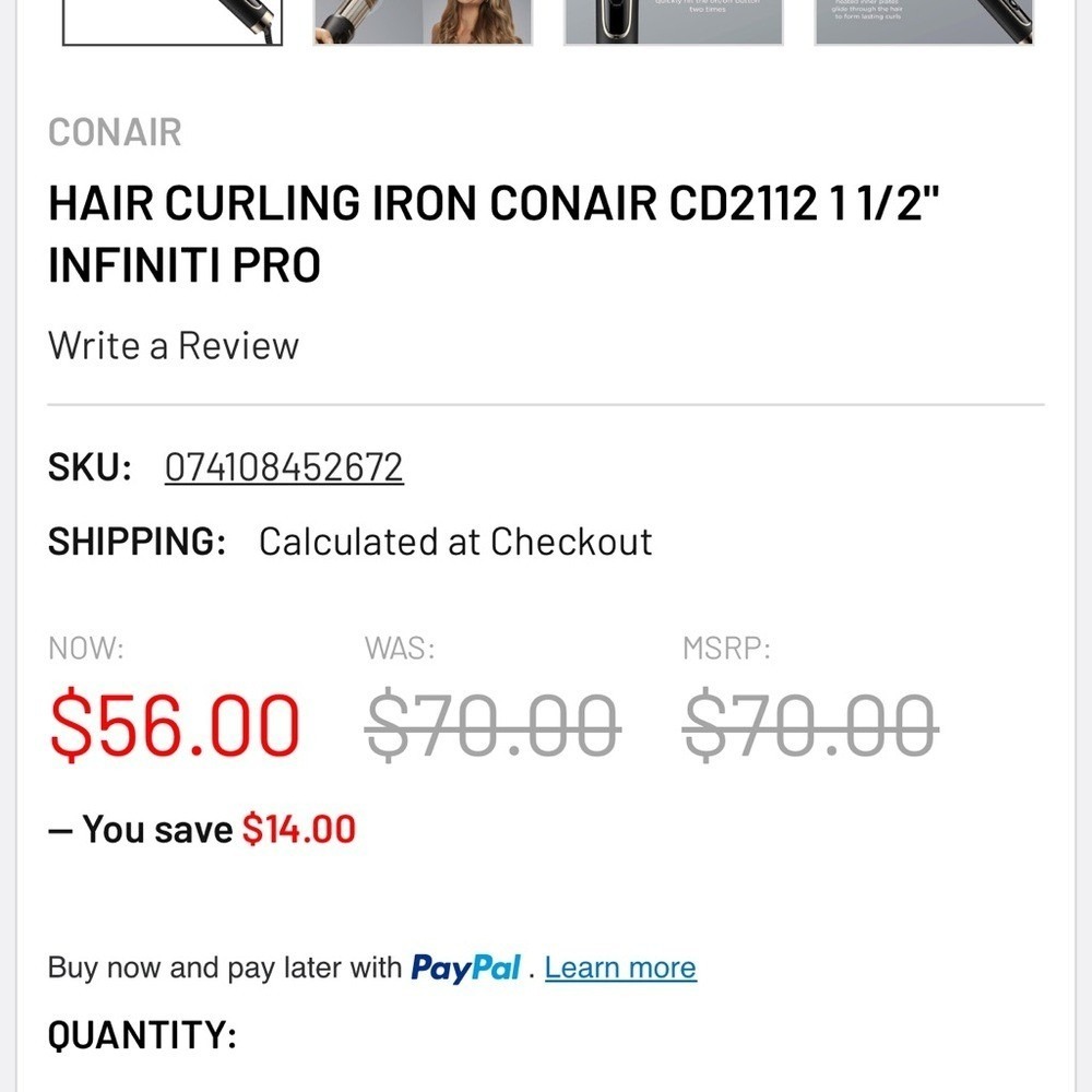 INFINITIPRO BY CONAIR Cool Air Curling Iron, Protects Against Damage - Picture 5 of 6